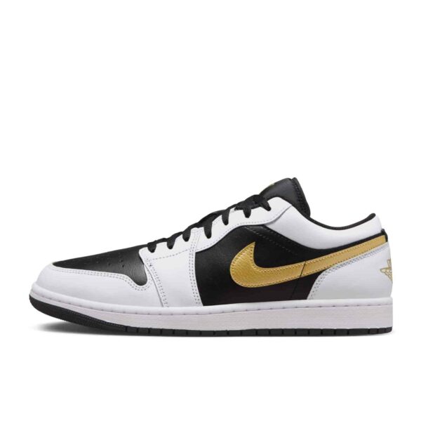 Air Jordan Retro 1 Low 'Metallic Gold Swoosh' 553558-172
