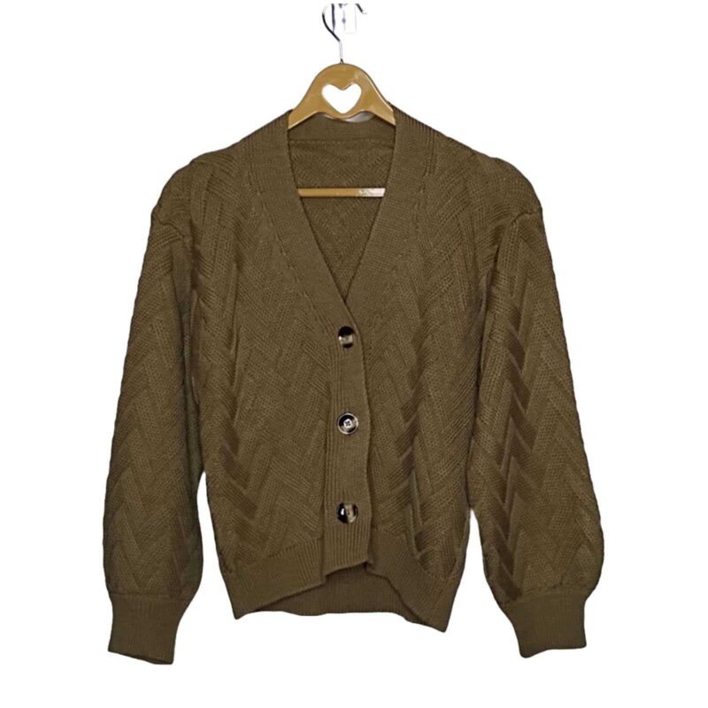 Marlenn Chompa Cardigan 'Caramelo' Hilo de Algodón Premiun MCC-001