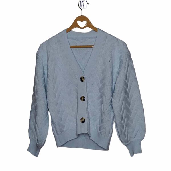 Marlenn Chompa Cardigan 'Celeste' Hilo de Algodón Premium MCC-004