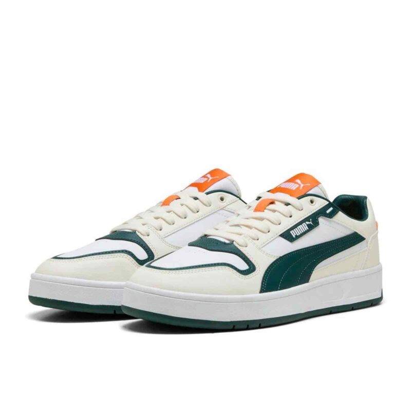 Puma Court Classic Street 'Off White Dark Green' 400196-06