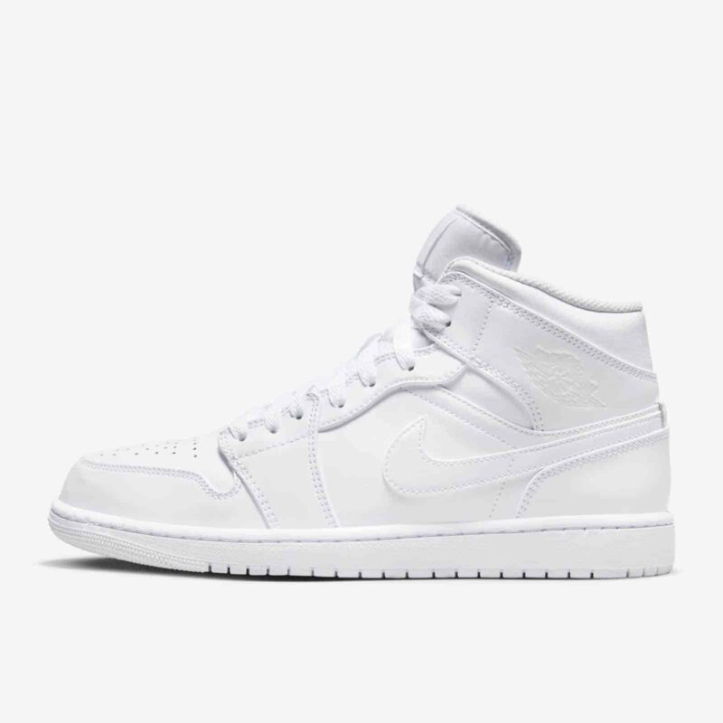 Air Jordan 1 Mid 'Triple White' 554724-136
