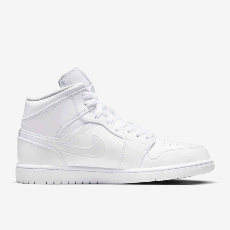 Air Jordan 1 Mid 'Triple White' 554724-136