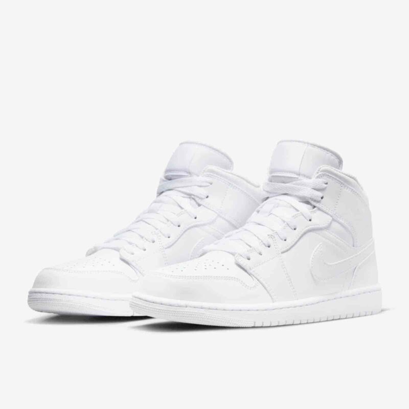 Air Jordan 1 Mid 'Triple White' 554724-136