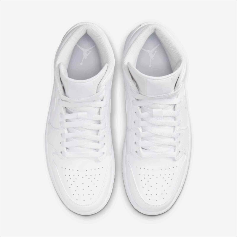 Air Jordan 1 Mid 'Triple White' 554724-136