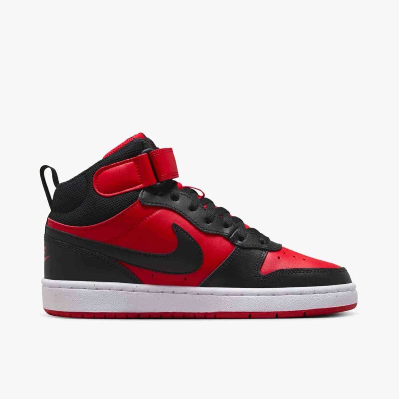 Nike Court Borough Mid 2 GS 'Black University Red' CD7782-602