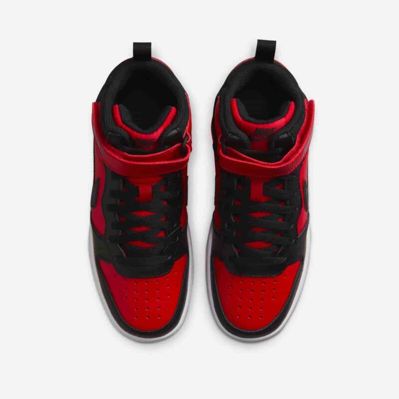Nike Court Borough Mid 2 GS 'Black University Red' CD7782-602