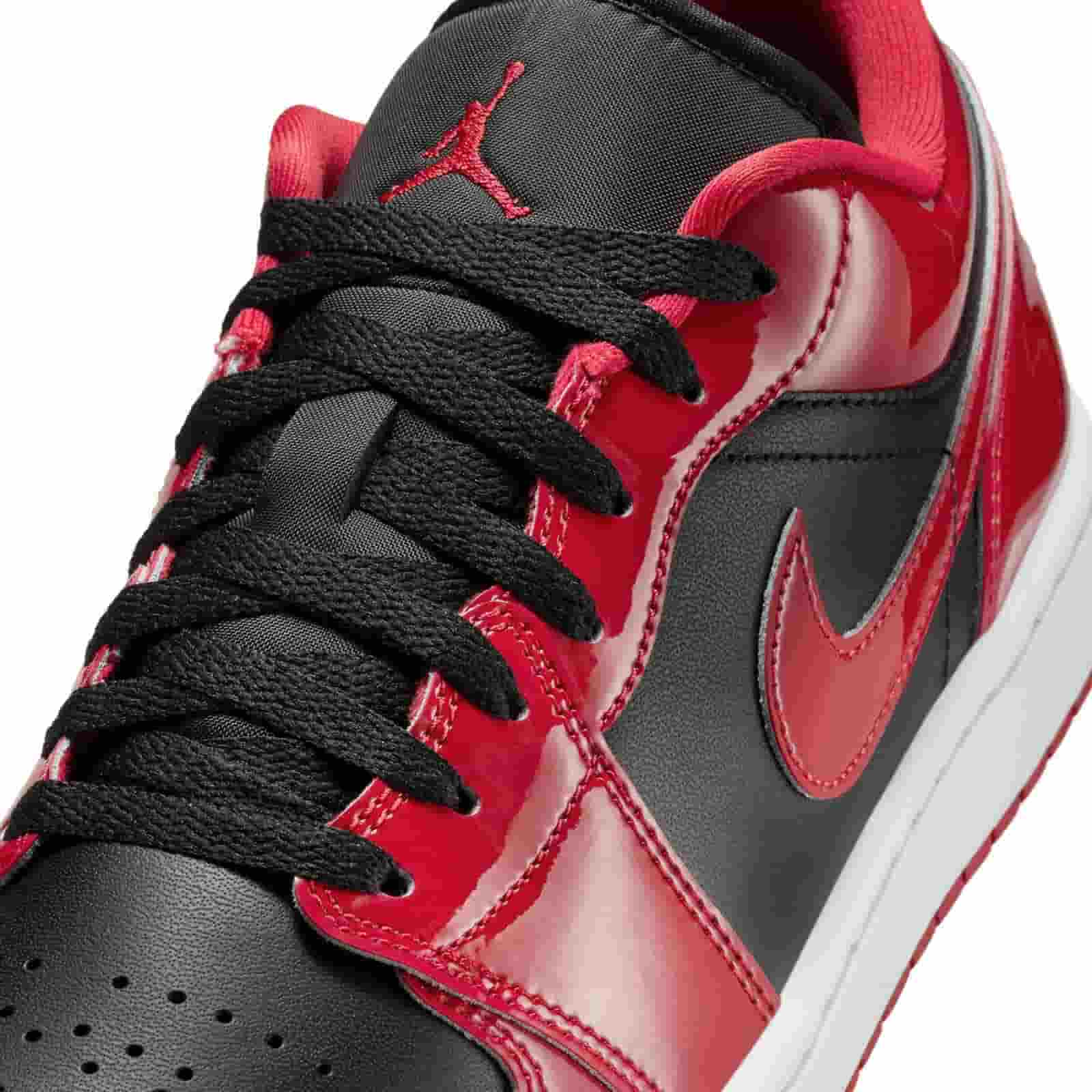 Air Jordan 1 Low SE 'Patent Varsity Red Black' HV4089-006